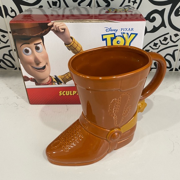 Toy Story Woodys Boot Sculpted Ceramic Mug Disney Andy NIB NEW 18 Oz - Picture 2 of 6